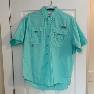 Columbia PFG Men's Turquoise Button Down Shirt